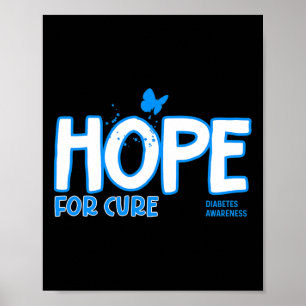 Poster Esperança para a consciencialização da Diabetes Cu