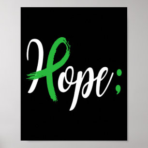 Poster Esperança Semicolon Mental Saúde Consciência Menta