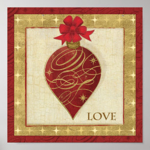 Pôster Esperança vermelha de DŽcor do Natal