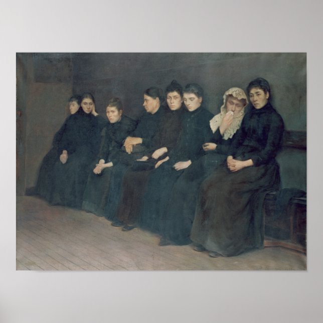 Pôster Esperando na Clínica, 1888 (Frente)