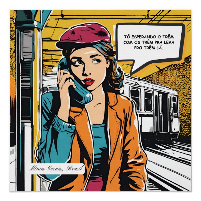 Pôster Esperando o Trêm - Minas Gerais, Brasil (Frente)