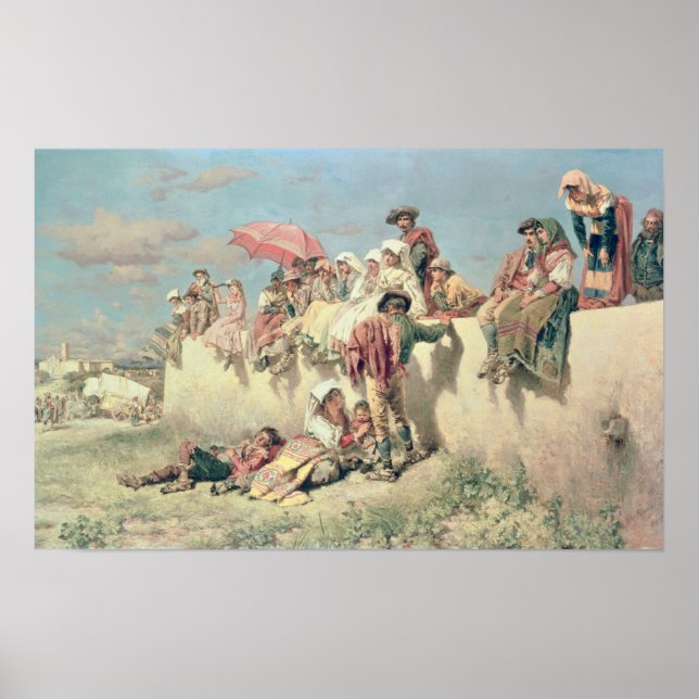 Pôster Esperando pela Bênção fora de Roma (Frente)