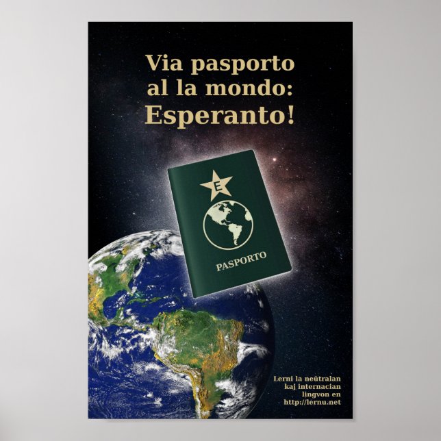Poster Esperanto passaporte (Frente)