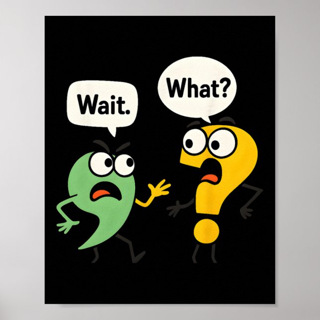 Poster Espere o que - Professor de inglês engraçado políc (Frente)