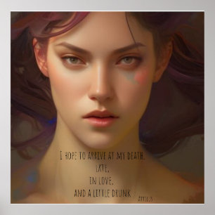 Poster Espero chegar à minha morte tarde, apaixonada