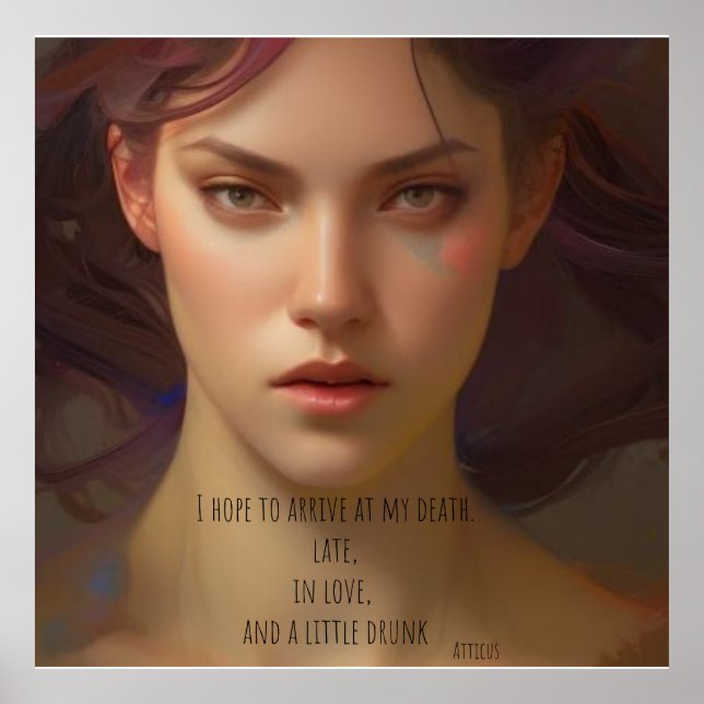 Poster Espero chegar à minha morte tarde, apaixonada (Frente)