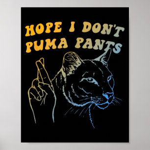 Poster Espero Não Cueca Roupa de Gato Divertida com Troca