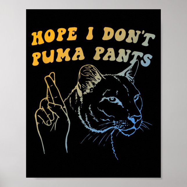 Poster Espero Não Cueca Roupa de Gato Divertida com Troca (Frente)