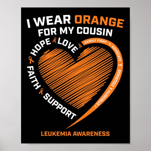 Poster Espero Vestir Laranja Para O Meu Primo Leucemia Aw (Frente)