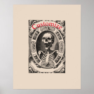 Poster Espessa do Crânio Humano Spooky_Cove