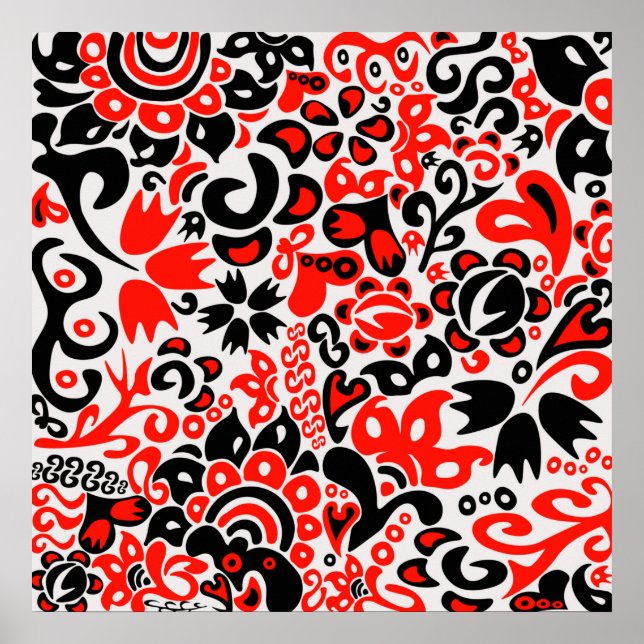 Poster Espetáculo floral de arte popular ucraniana (Frente)