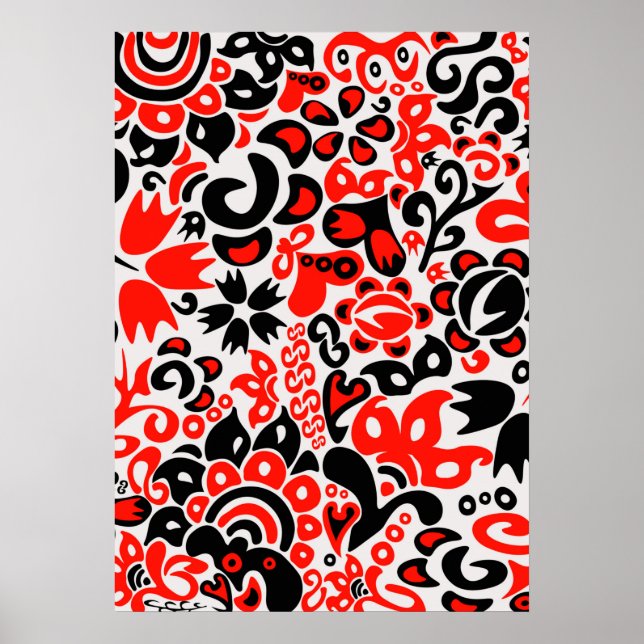 Poster Espetáculo floral de arte popular ucraniana (Frente)