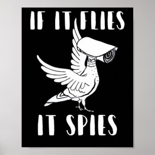 Poster Espiava Teoria da Conspiração Pássaros Não Sã