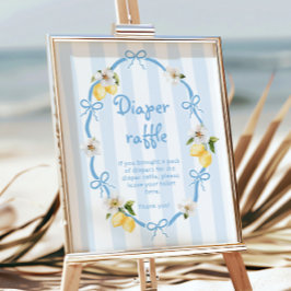 Poster Espingarda de Fralda de Arcos Azuis-Limão-Mediterr