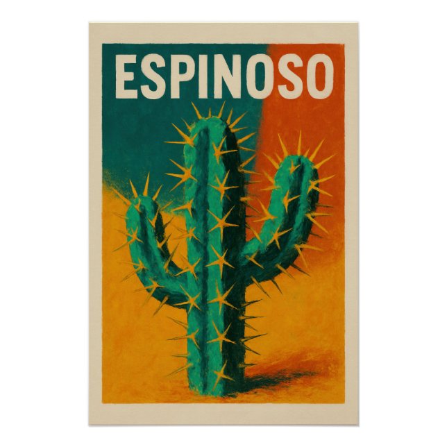 Pôster ESPINOSO – Le cactus qui crie son caractère (Frente)