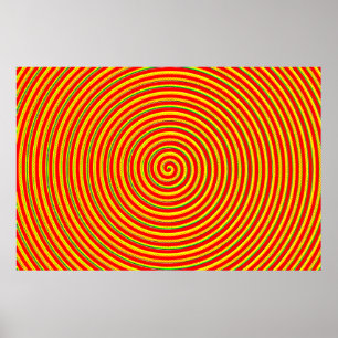 Poster Espirais de Arco-Íris Centradas
