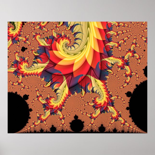Poster Espirais de Mandelbrot (Frente)
