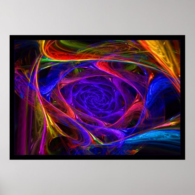 Pôster Espirais Psicodélicos (Frente)