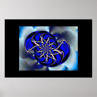 Pôster espiral azul