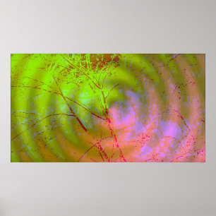 Poster Espiral de Árvores Vermelhas.