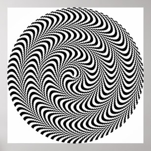 Pôster Espiral de Bloco Ótico Colorível