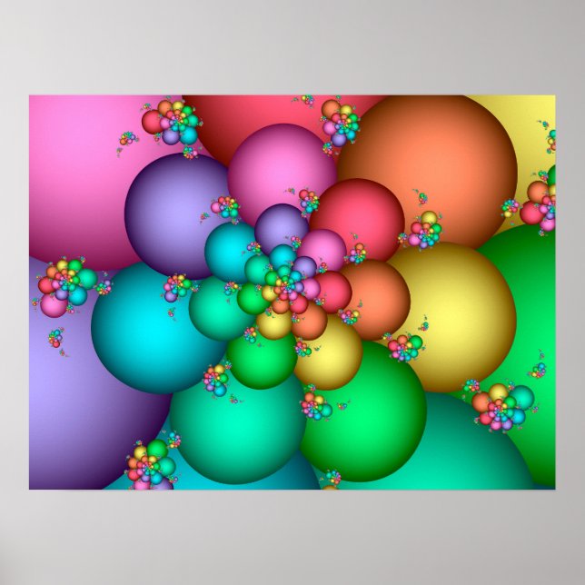 Poster Espiral de Cores Pastel (Frente)