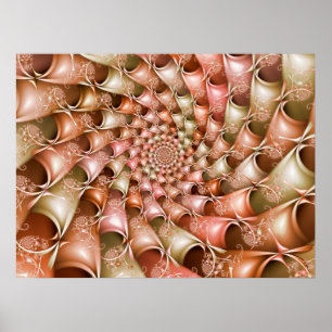 Poster Espiral de Pêssegos e Creme