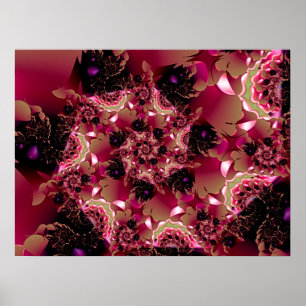 Poster Espiral de Renda Rosa