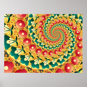 Poster Espiral dos ventiladores abstrato