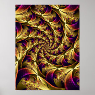 Poster Espiral Dourada