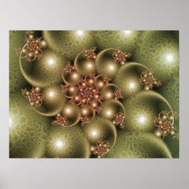 Poster Espiral Dourada Brilhante