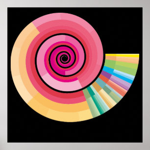 Pôster Espiral geológico do calendário