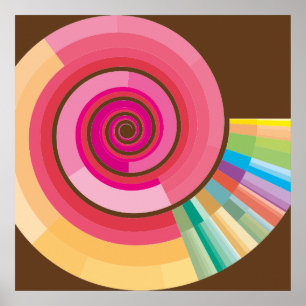 Pôster Espiral geológico do calendário