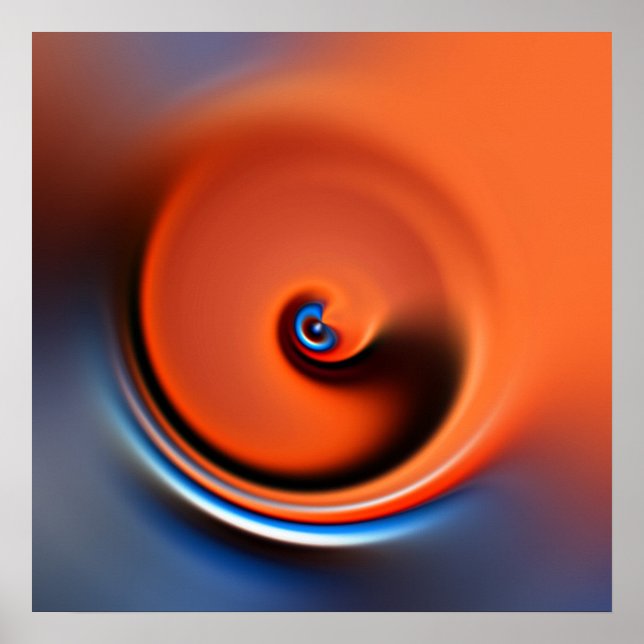 Poster espiral laranja (Frente)