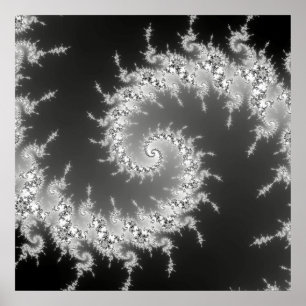 Pôster espiral preto e branco