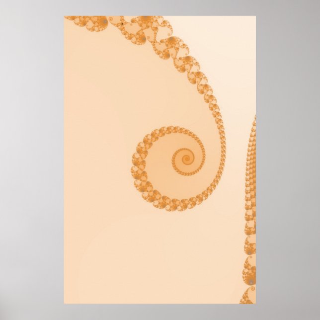 Poster Espiral Simples Dourado (Frente)