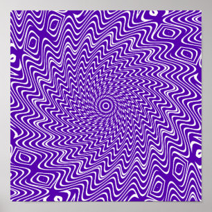Poster espiral trippy espiral twirl ilusão hipnótica ar