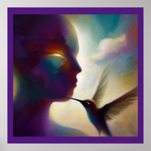 Poster Espírito Animal Hummingbird 1