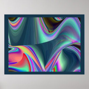 Poster Espírito da Brisa de Verão Abstrata 3D Rainbowart