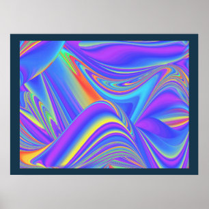 Poster Espírito da Brisa de Verão Abstrata 3D Rainbowart