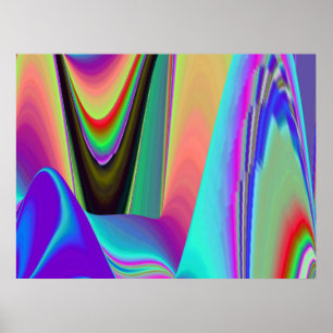 Poster Espírito da Brisa de Verão Abstrato 3D Rainbowart