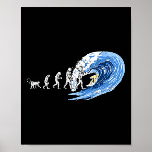 Poster Espírito Da Evolução Do Surf Do Homem
