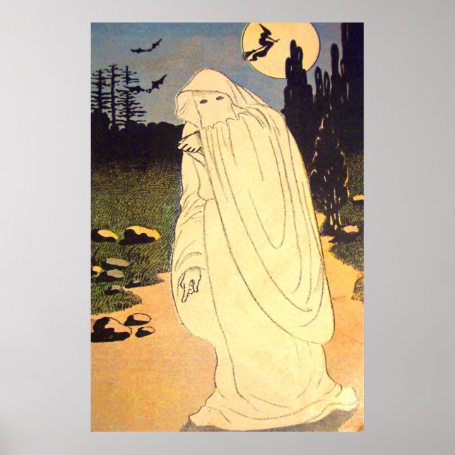 Pôster Espírito da Lua do Morcego Bruxa Fantasma (Frente)