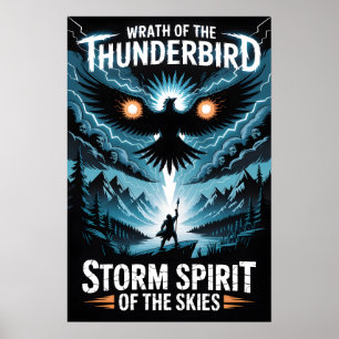 Poster Espírito da Tempestade Arte Fantasia do Pássaro do