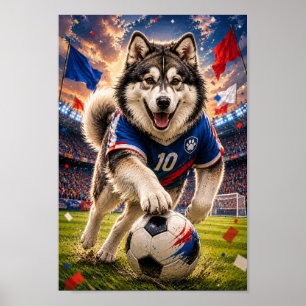 Poster Espírito de Campeonato do Malamute do Alasca