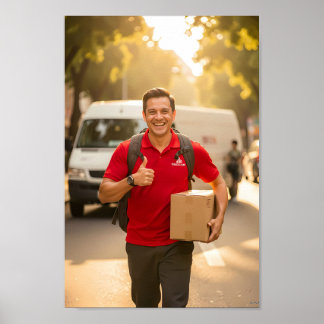 Pôster Espírito de Entrega Brilhante ao Pôr do Sol