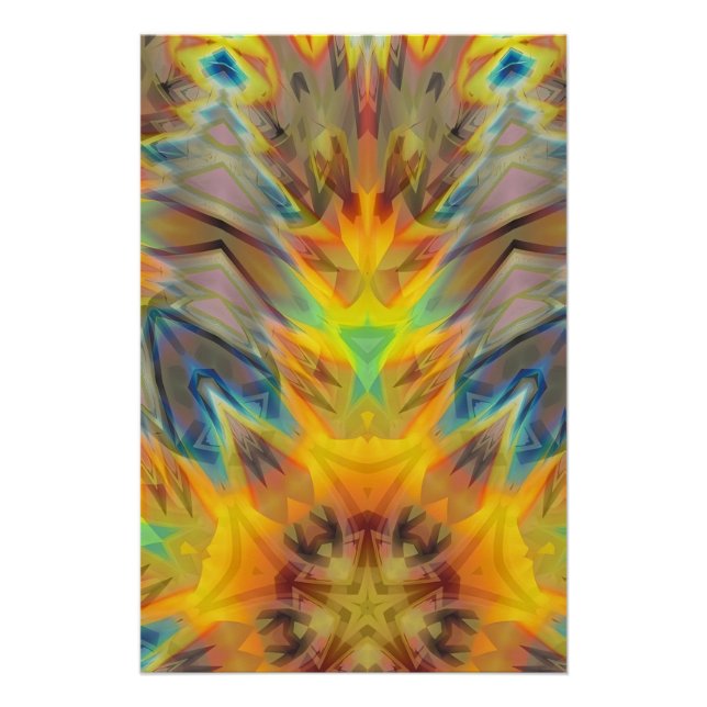 Pôster Espírito de Fogo - Arte Surreal Ken Gage (Frente)