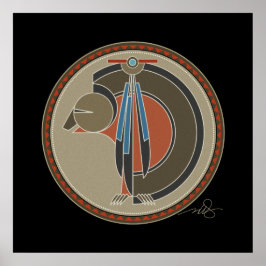 Poster Espírito de fundo negro do urso