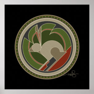 Pôster Espírito de fundo preto de Rabbit