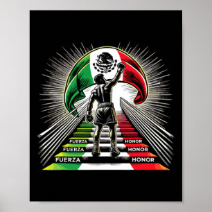 Poster Espírito de Honra do Fuerza no Boxing mexicano